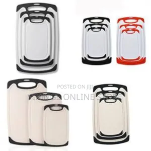 Cutting Boards for Kitchen W/Juice Groove, Non Slip Handles Reversible