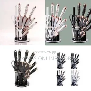 9 PCS of Stainless Steel Kitchen Cooking Knives Set Chef Block Knife