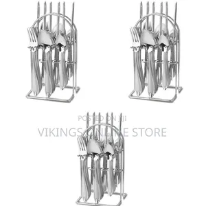Cutlery Set-24 PCS of Tea Spoons,Table Spoon,Forks,Table Knives-Silver