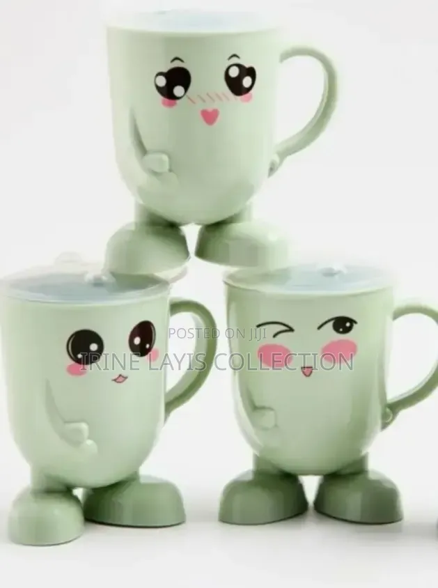 3pc Baby's Cups With Cartoon Faces
