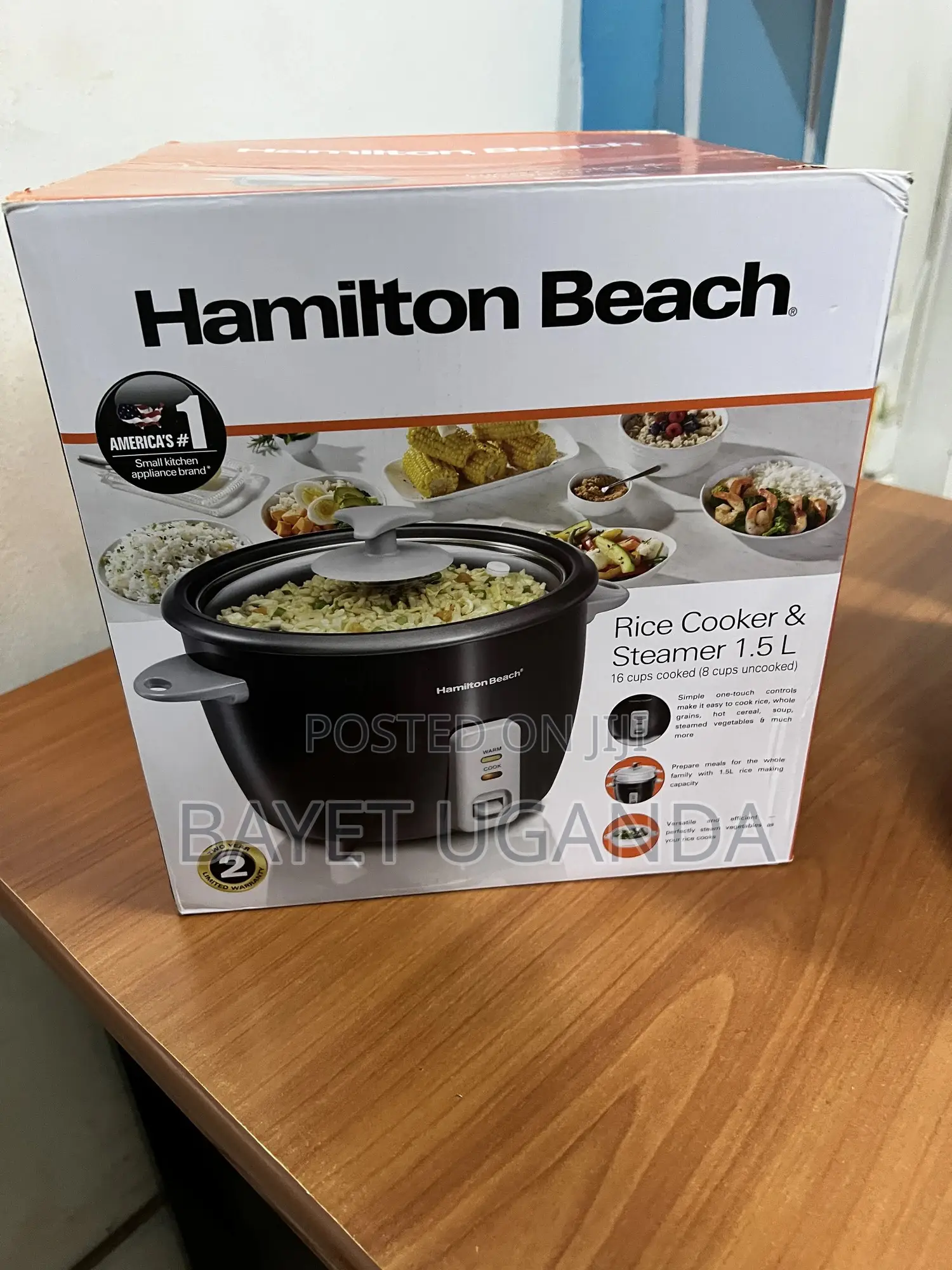 Hamilton Beach 1.5l Rice Cooker and Steamer, 16 Cups Cooked