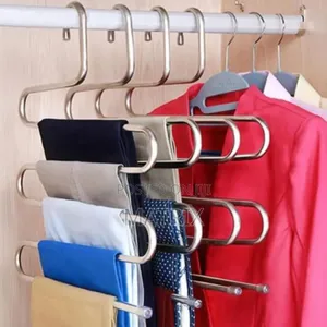 Space-saving Multi-layer S-shaped Trousers And Pants Hanger