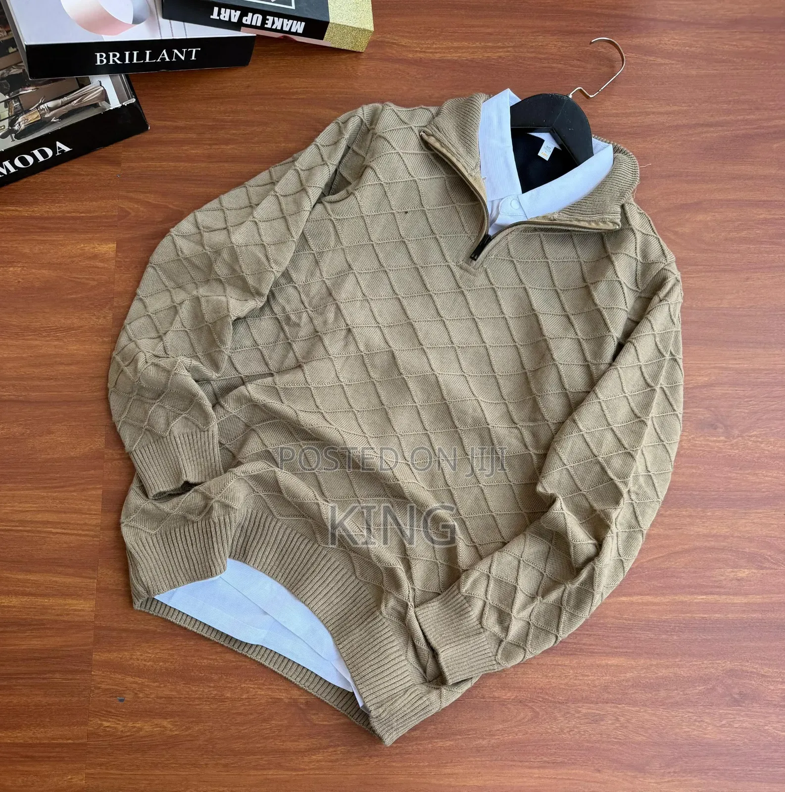 Please Patterns Quater-Zip Sweater