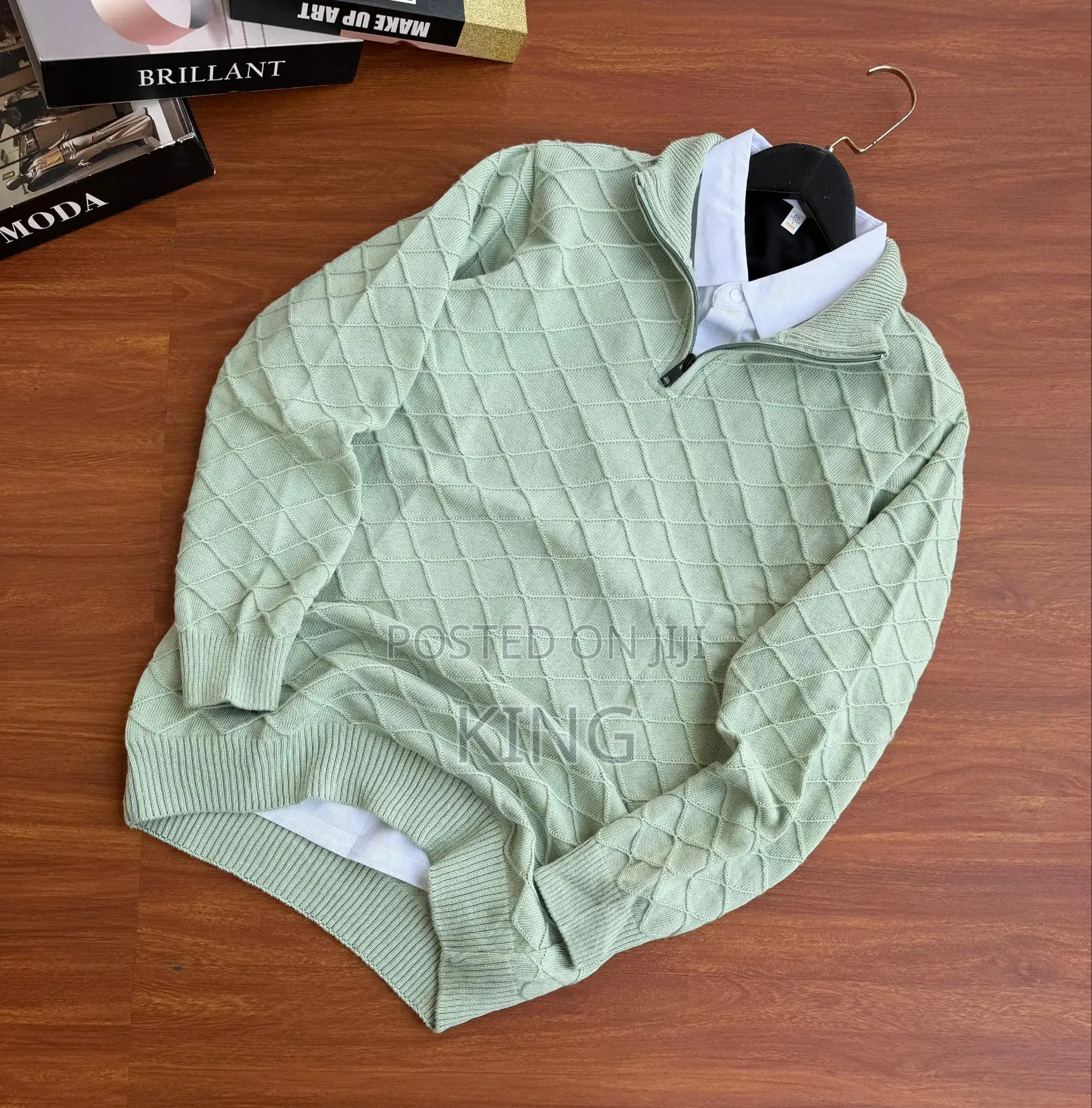 Please Patterns Quater-Zip Sweater