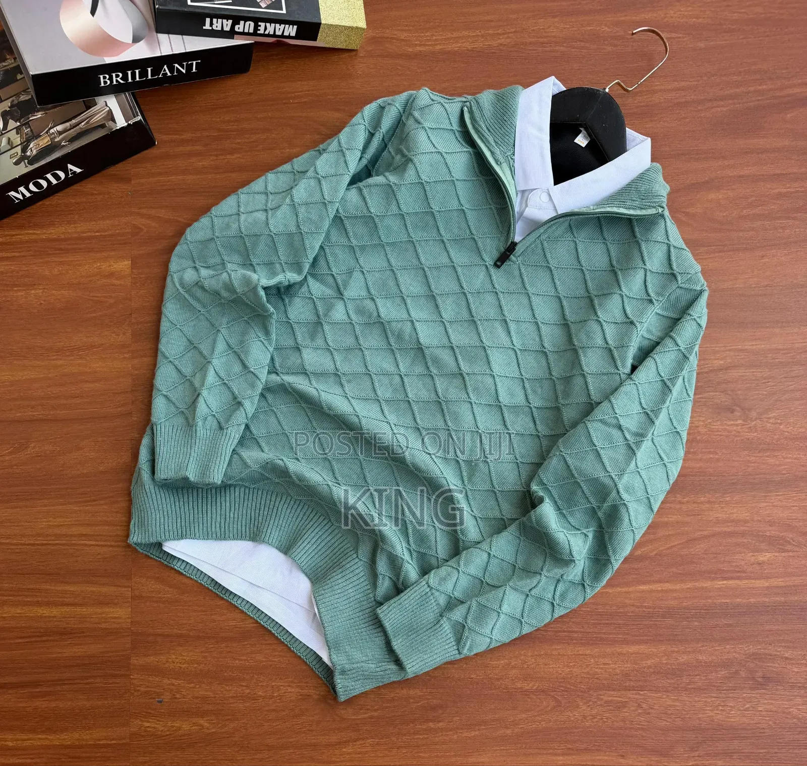Please Patterns Quater-Zip Sweater
