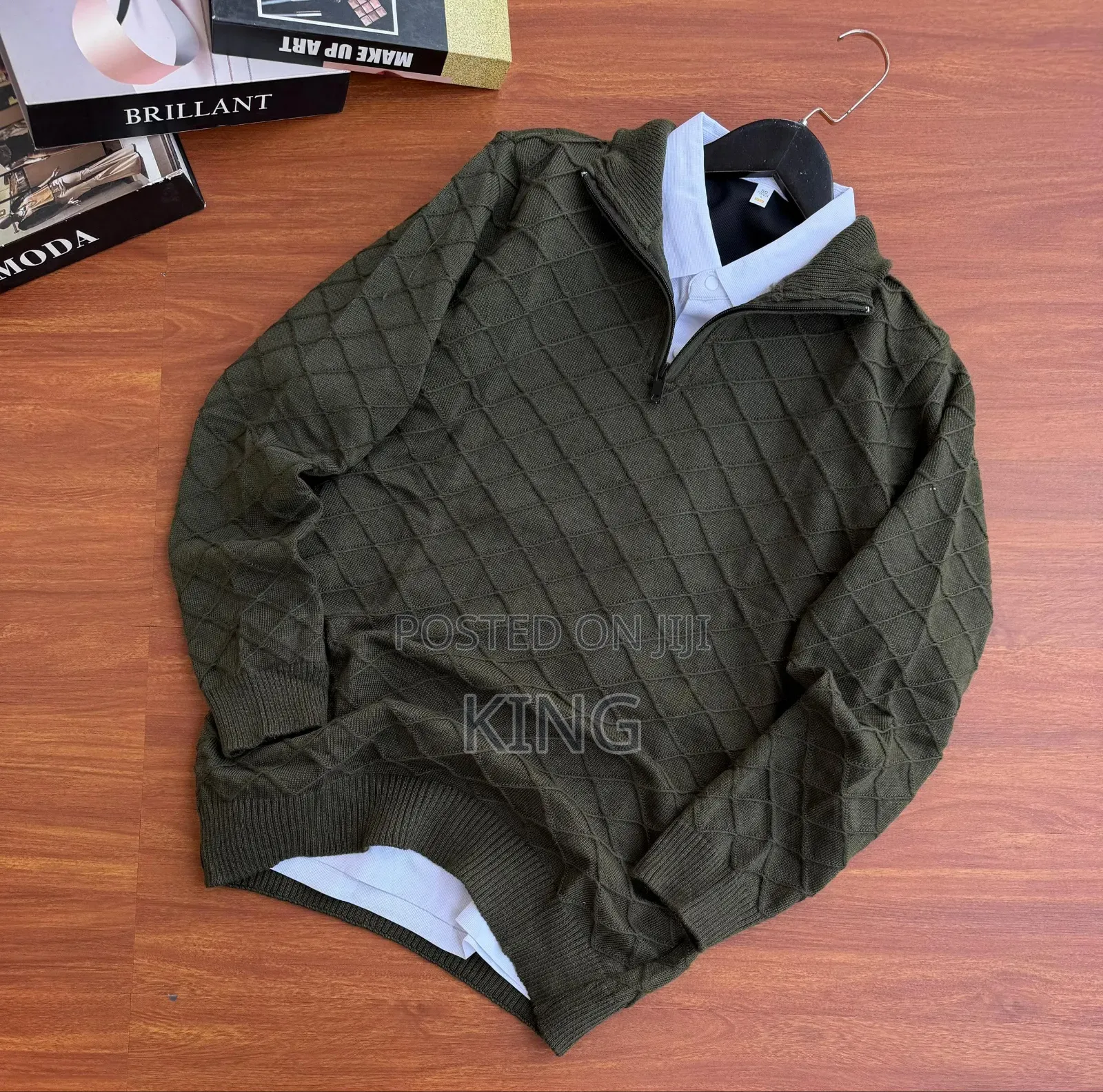 Please Patterns Quater-Zip Sweater