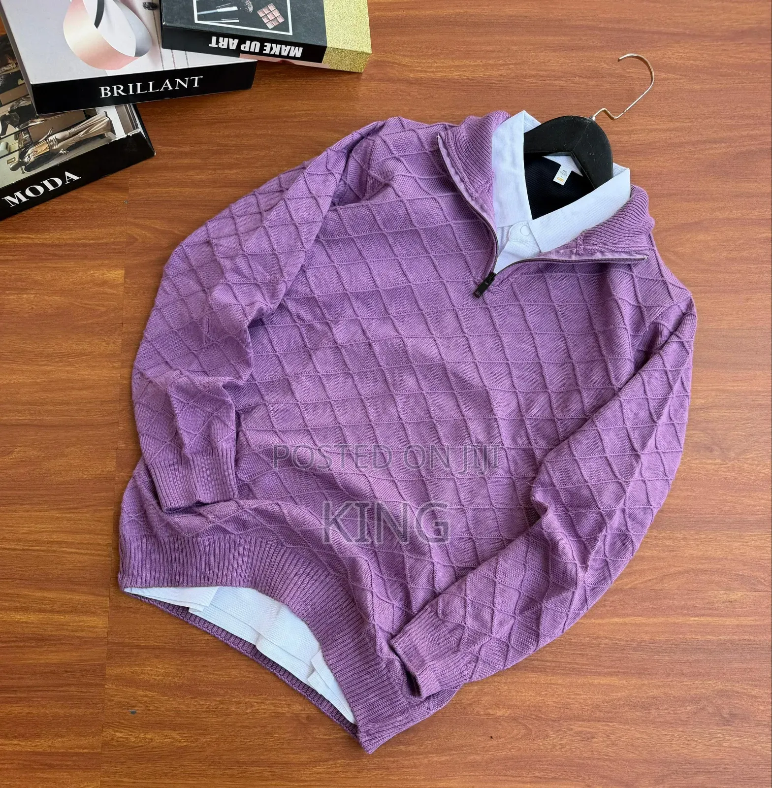 Please Patterns Quater-Zip Sweater