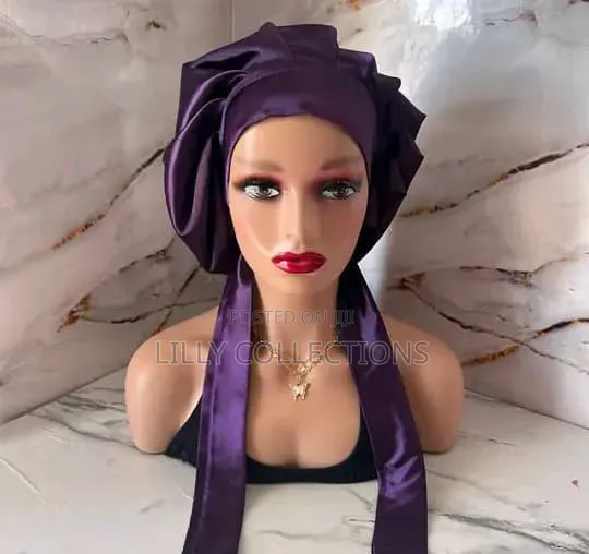 Satin Ribbon Sleeping Bonnet