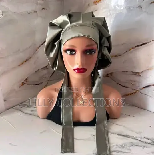Satin Ribbon Sleeping Bonnet