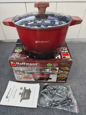 9l Hoffmans 1600w Electric Hot Pot Non-Stick Cook Pot Multi-Functional