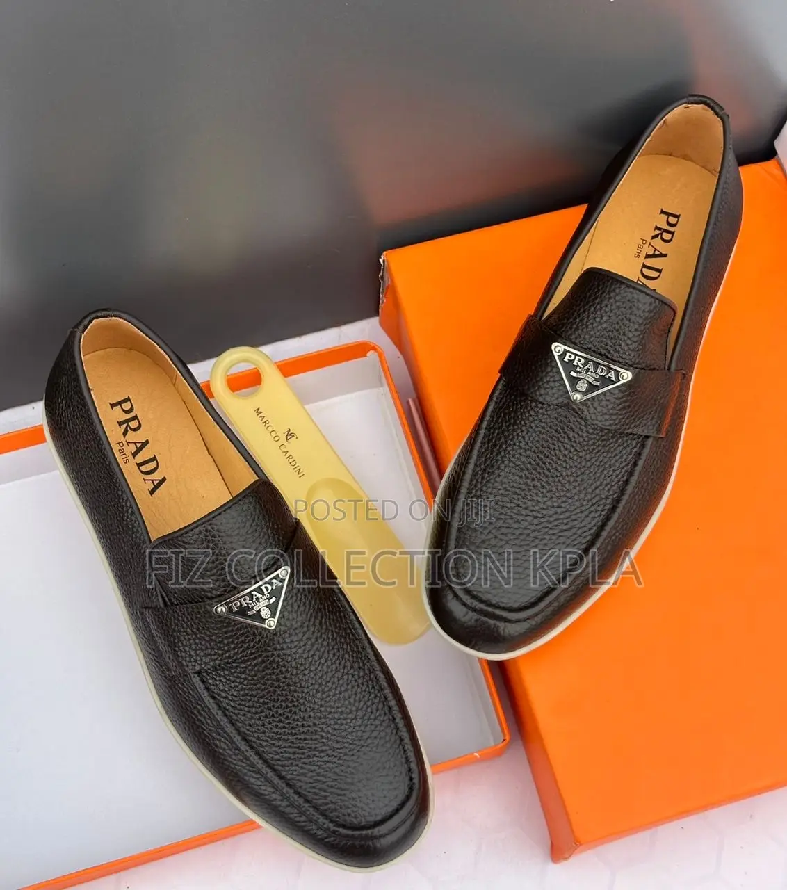 Prada Paris Coffee Leather