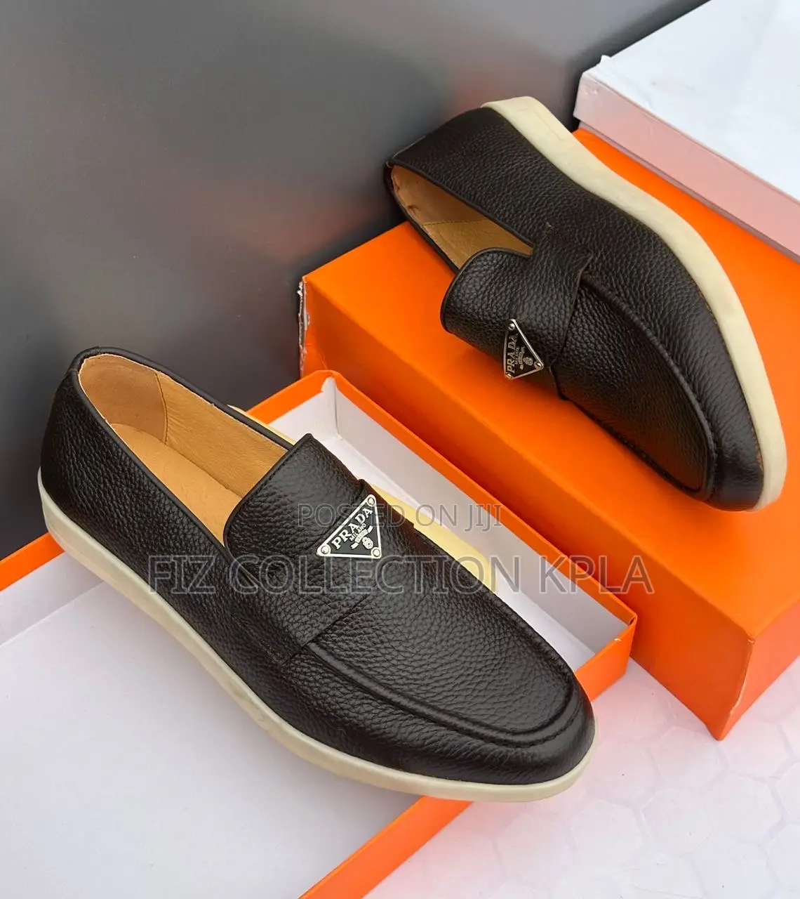 Prada Paris Coffee Leather