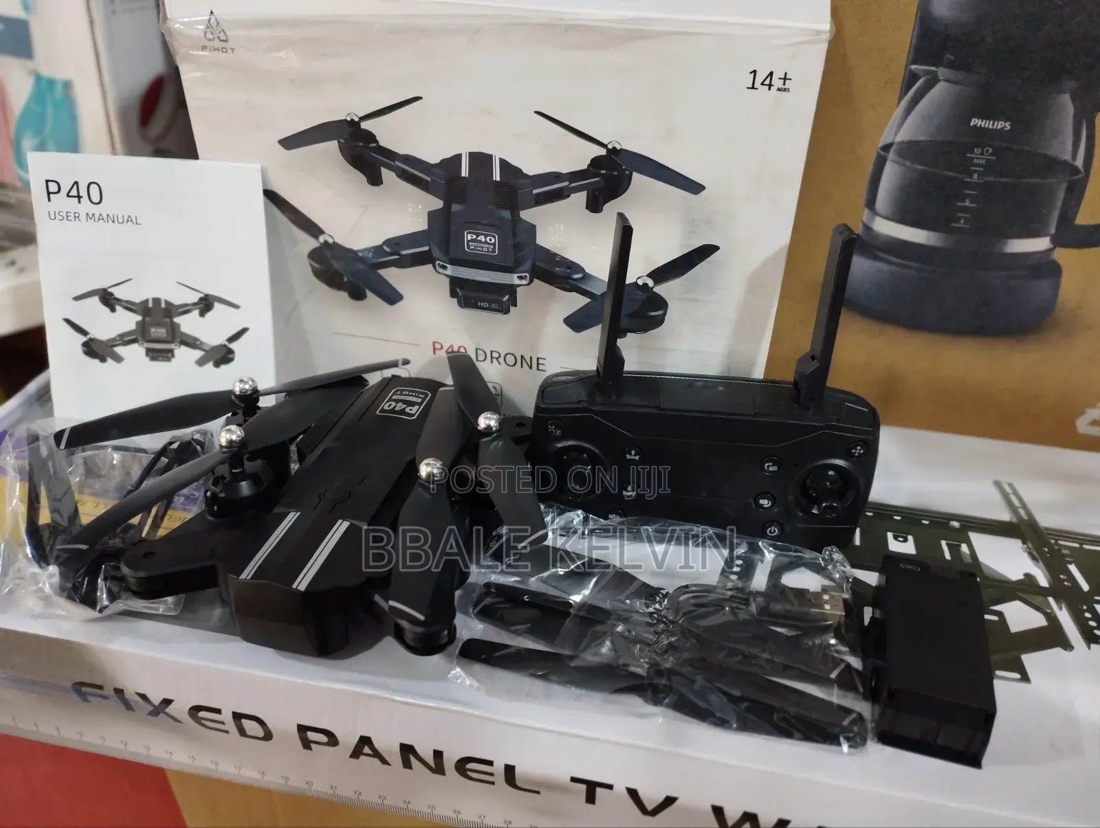 Pihot P40 Plus Foldable Drone, Featuring Dual Cameras
