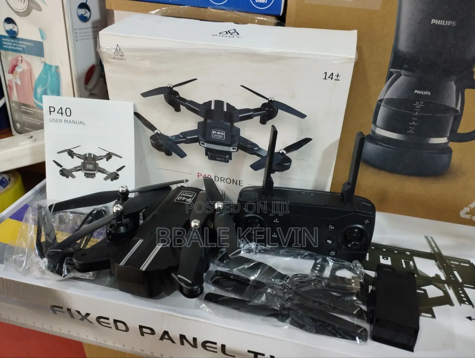 Pihot P40 Plus Foldable Drone, Featuring Dual Cameras