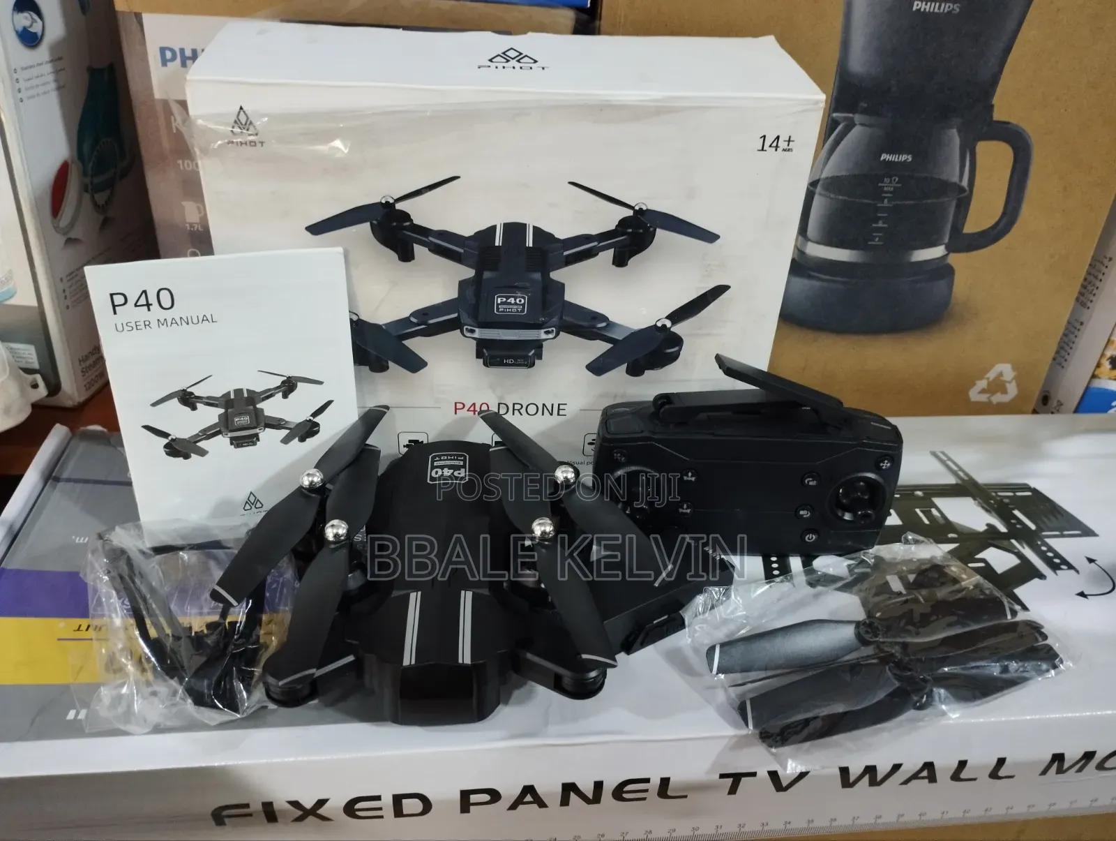 Pihot P40 Plus Foldable Drone, Featuring Dual Cameras