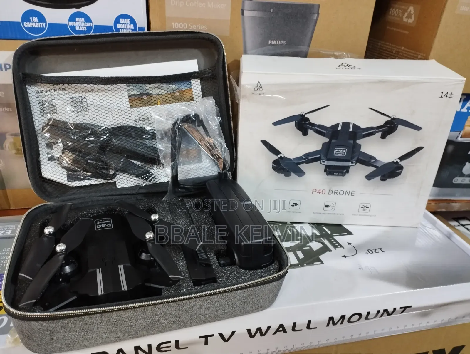 Pihot P40 Plus Foldable Drone, Featuring Dual Cameras