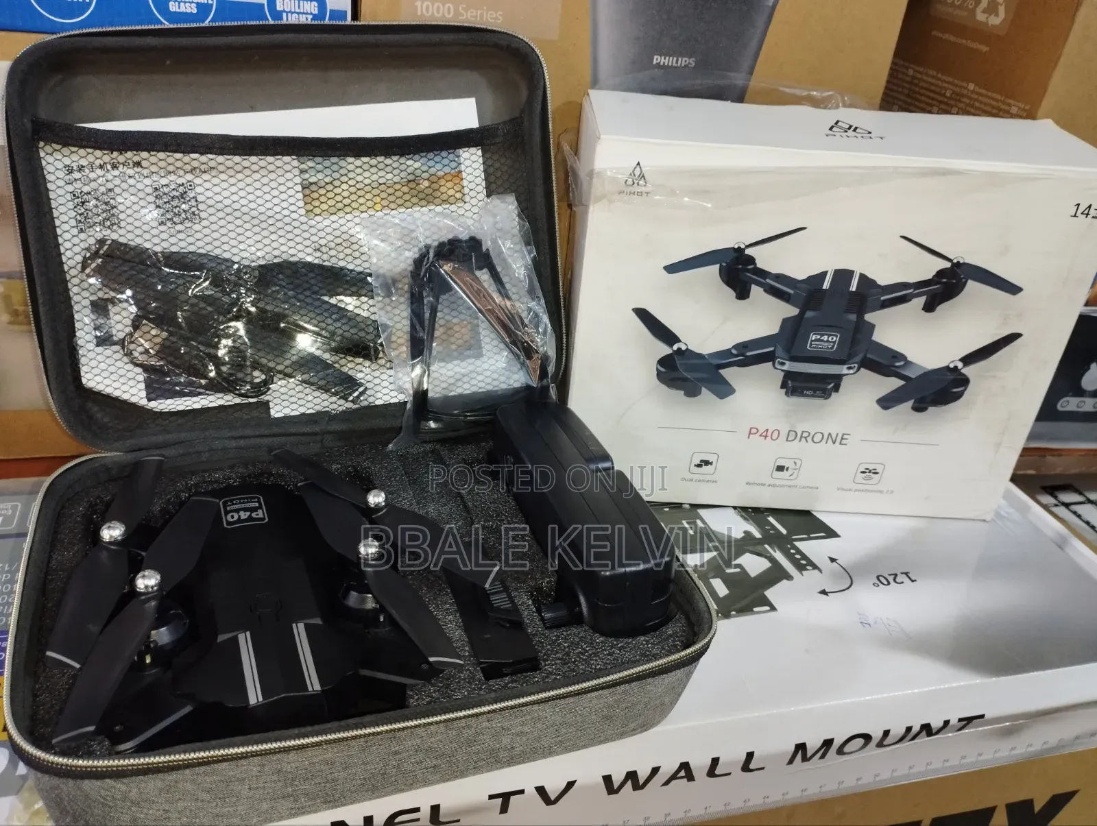 Pihot P40 Plus Foldable Drone, Featuring Dual Cameras