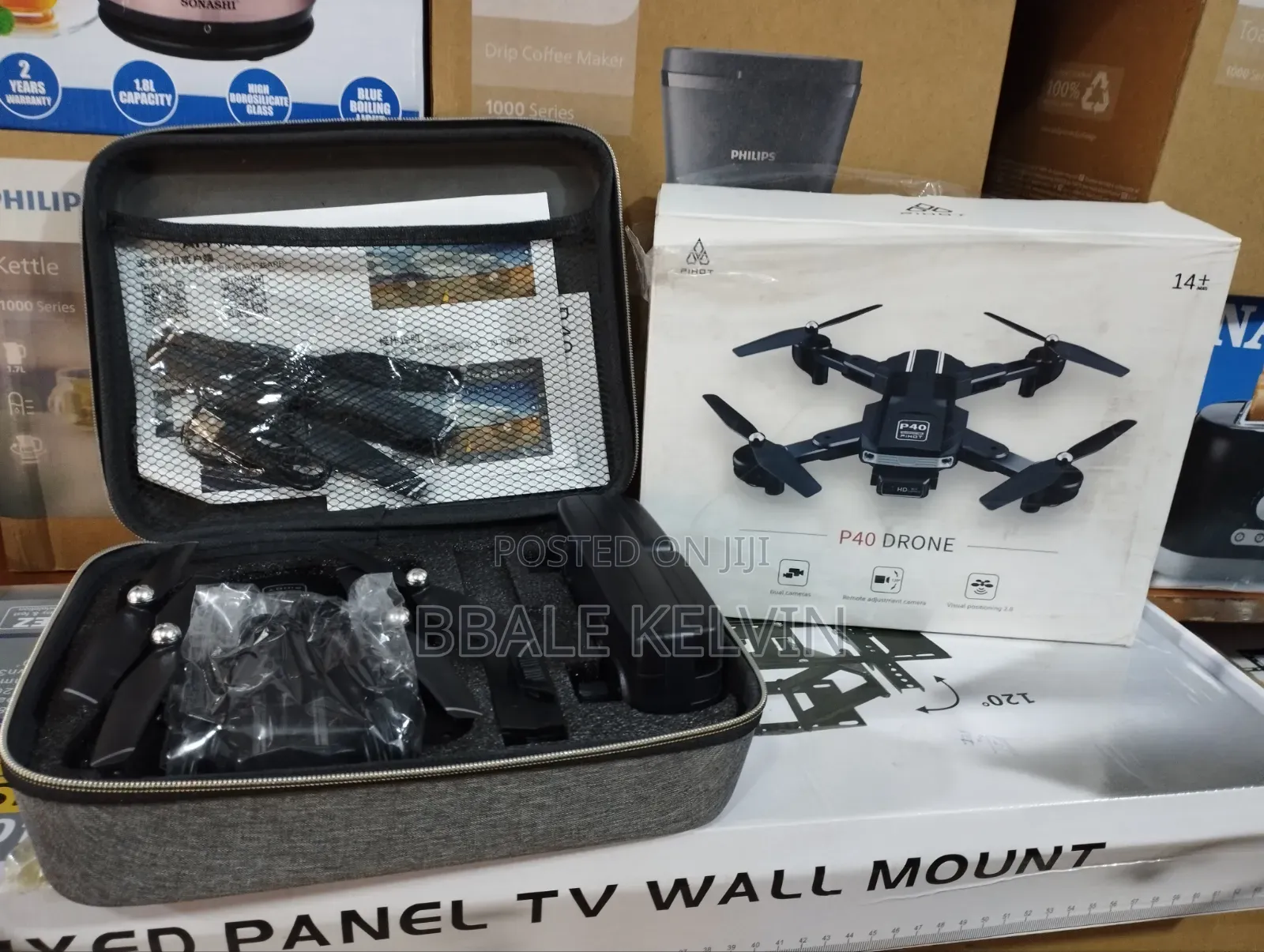 Pihot P40 Plus Foldable Drone, Featuring Dual Cameras