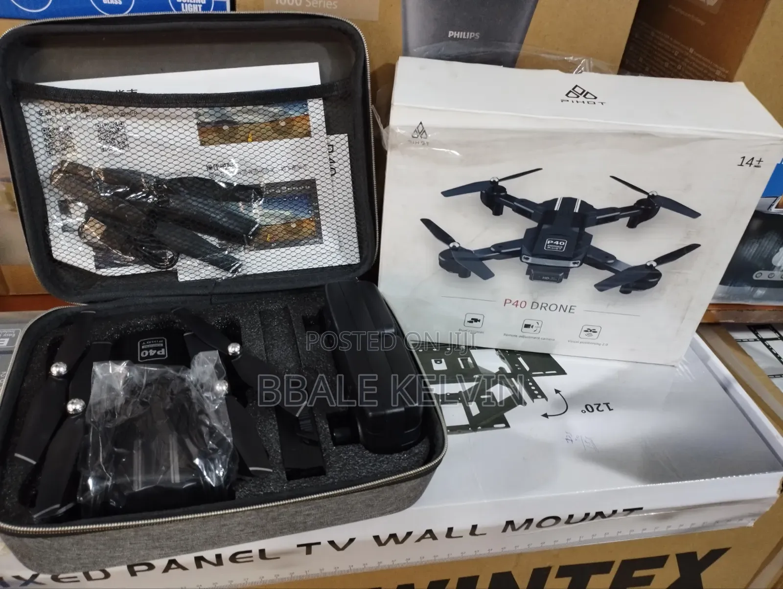 Pihot P40 Plus Foldable Drone, Featuring Dual Cameras