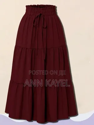 Bohemian Style Floral Print Maxi Skirt - Lightweight Fabric