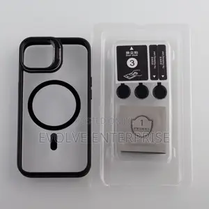 Magsafe Camera Glass Protection Silicone Case for iPhone 14 (Black)