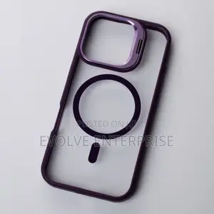 iPhone 16 Pro Max Silicone Case With Magsafe Glass in Dark Purple