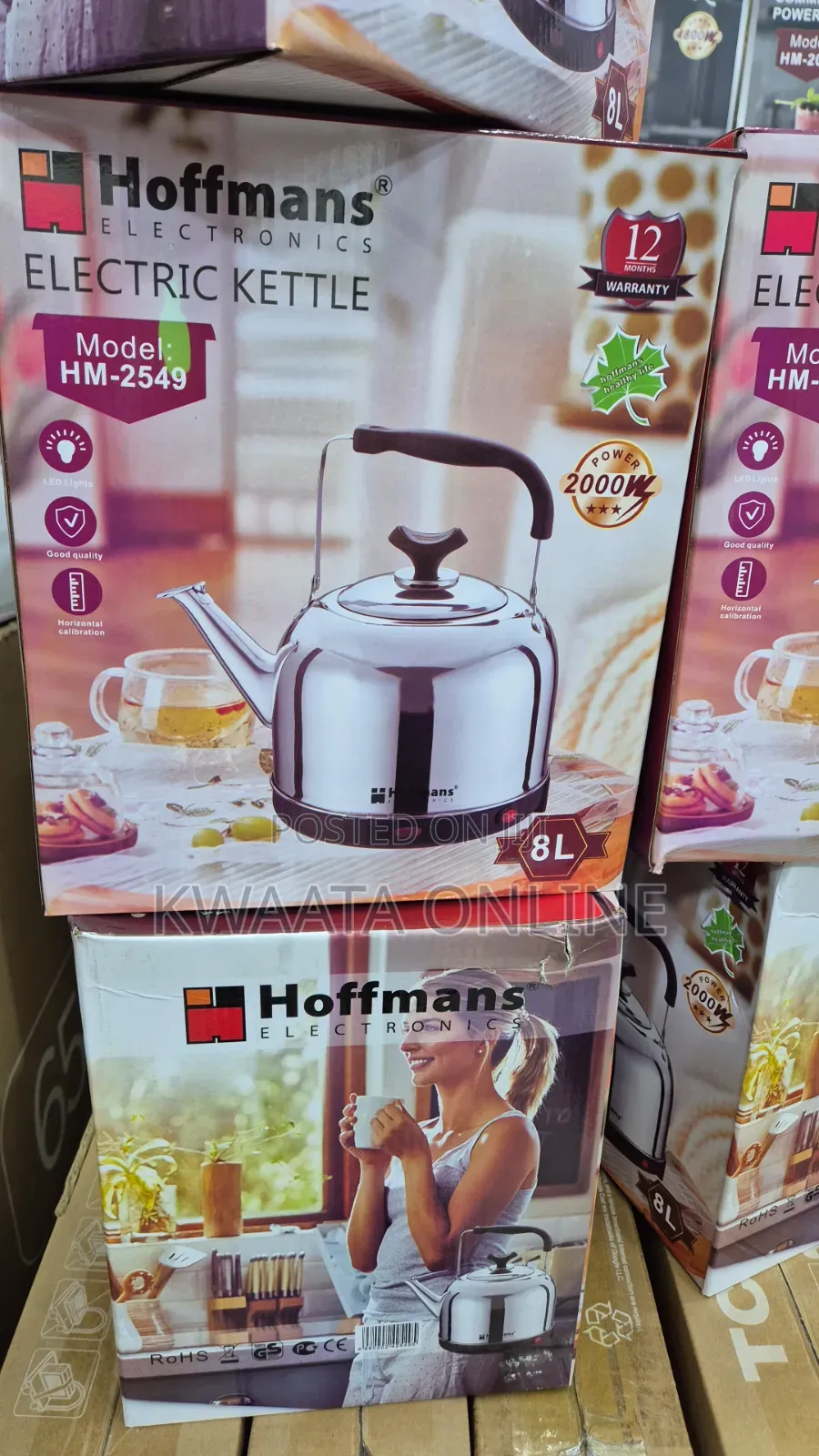 8-Litre Big Electric Kettle Hoffmans Hm-2549 – Efficient and Reliable