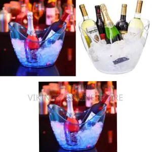 Co-Rect Acrylic 6 Bottle Champagne,Wine Ice Bucket, Colorless
