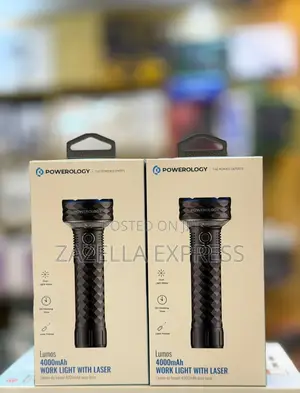 Powerology Lumos 4000mah Work Light With Laser,12 Hour Battery