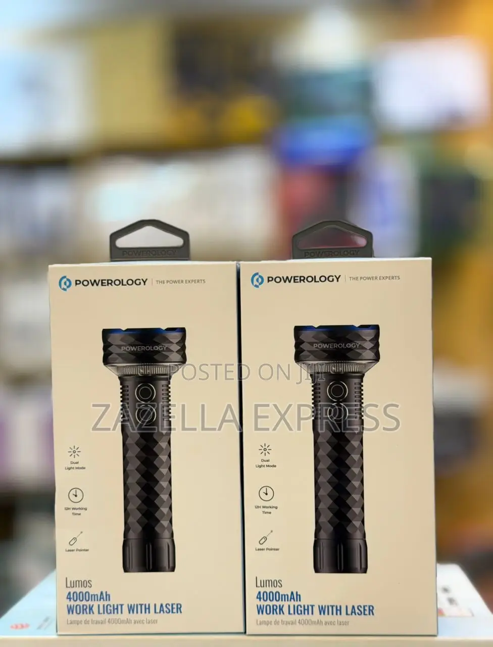 Powerology Lumos 4000mah Work Light With Laser,12 Hour Battery