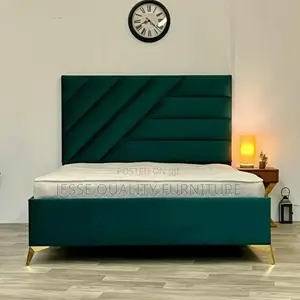 Green Fabric Bed