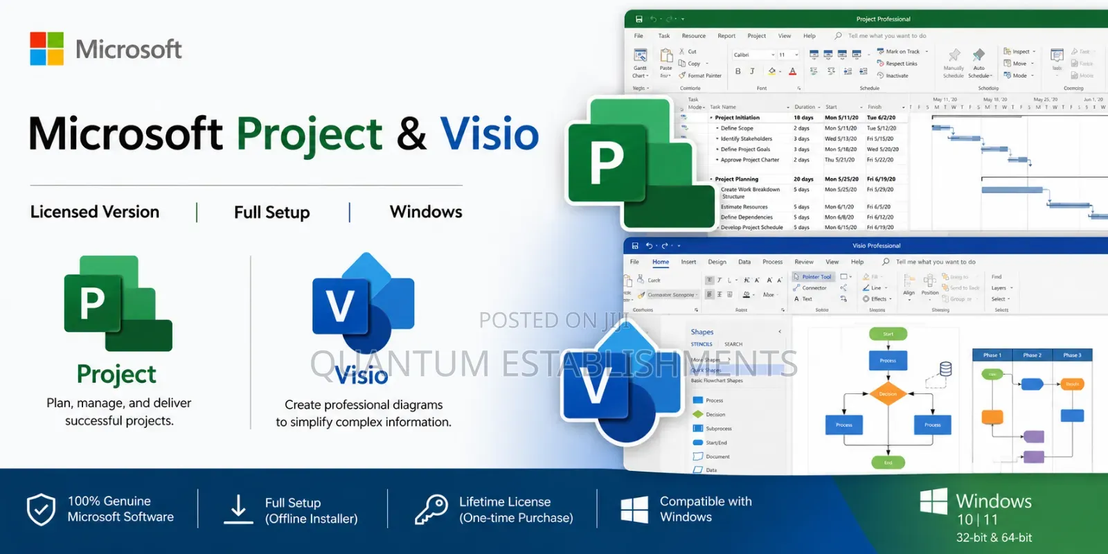 Microsoft Project Visio | Licensed Version | Full Setup | Windows