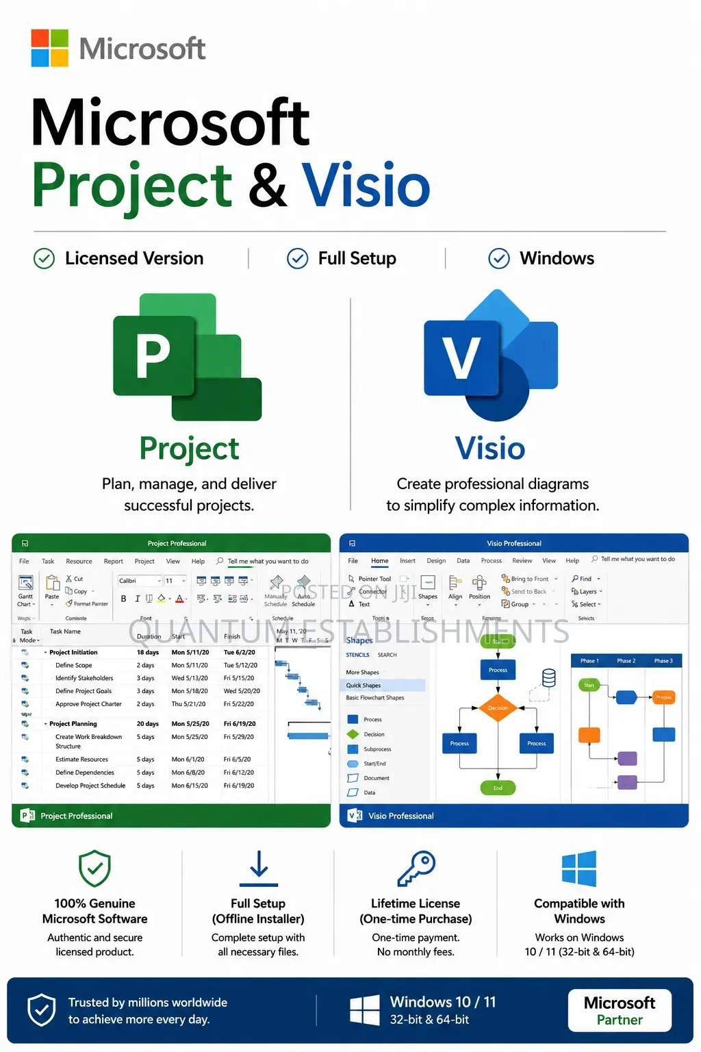 Microsoft Project Visio | Licensed Version | Full Setup | Windows