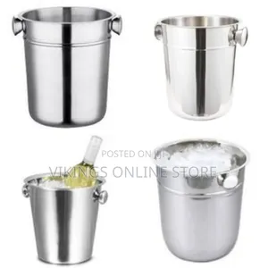 7.5ltr Stainless Steel Wine Champagne Ice Bucket With Knobs Bar Tool