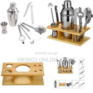 Stainless Steel Cocktail Mixer, Martini Bartender Toolbar Kit,Silver