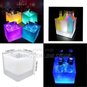 Smeta Led Ice Bucket Color Changing Led Cooler Bucket Double Layer