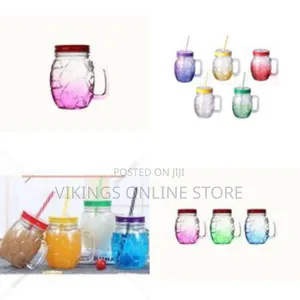 New Design Colored Spraying 500ml 16oz Football Shape Glass Mason Jar