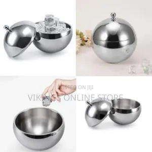 1l Portable Thickened Stainless Steel Ice Bucket With Lid for Ice Cube