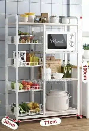 Four-Tier Mixed Shelf Unit