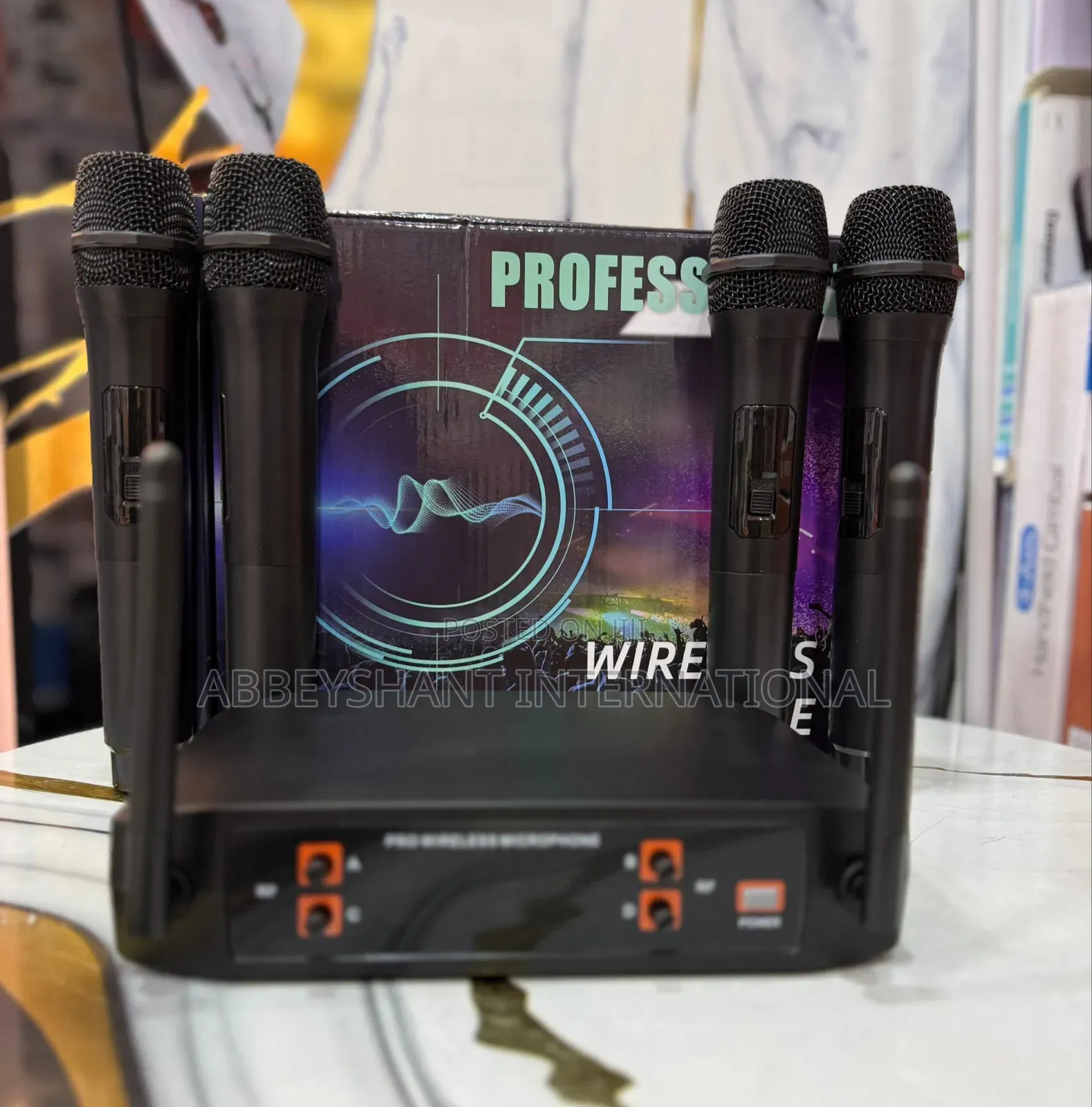 Wireless Four-Microphone System/Handheld Microphones Receiver Unit.