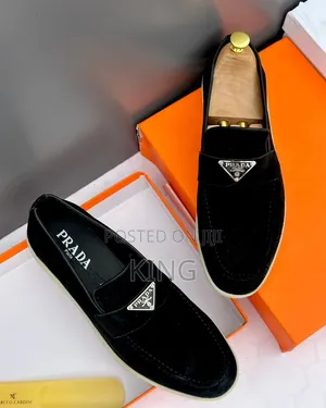 Navy, Black, Brown Suede Prada Loafers