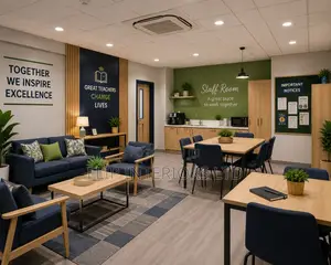Modern School Staff Room Interior Design Setup