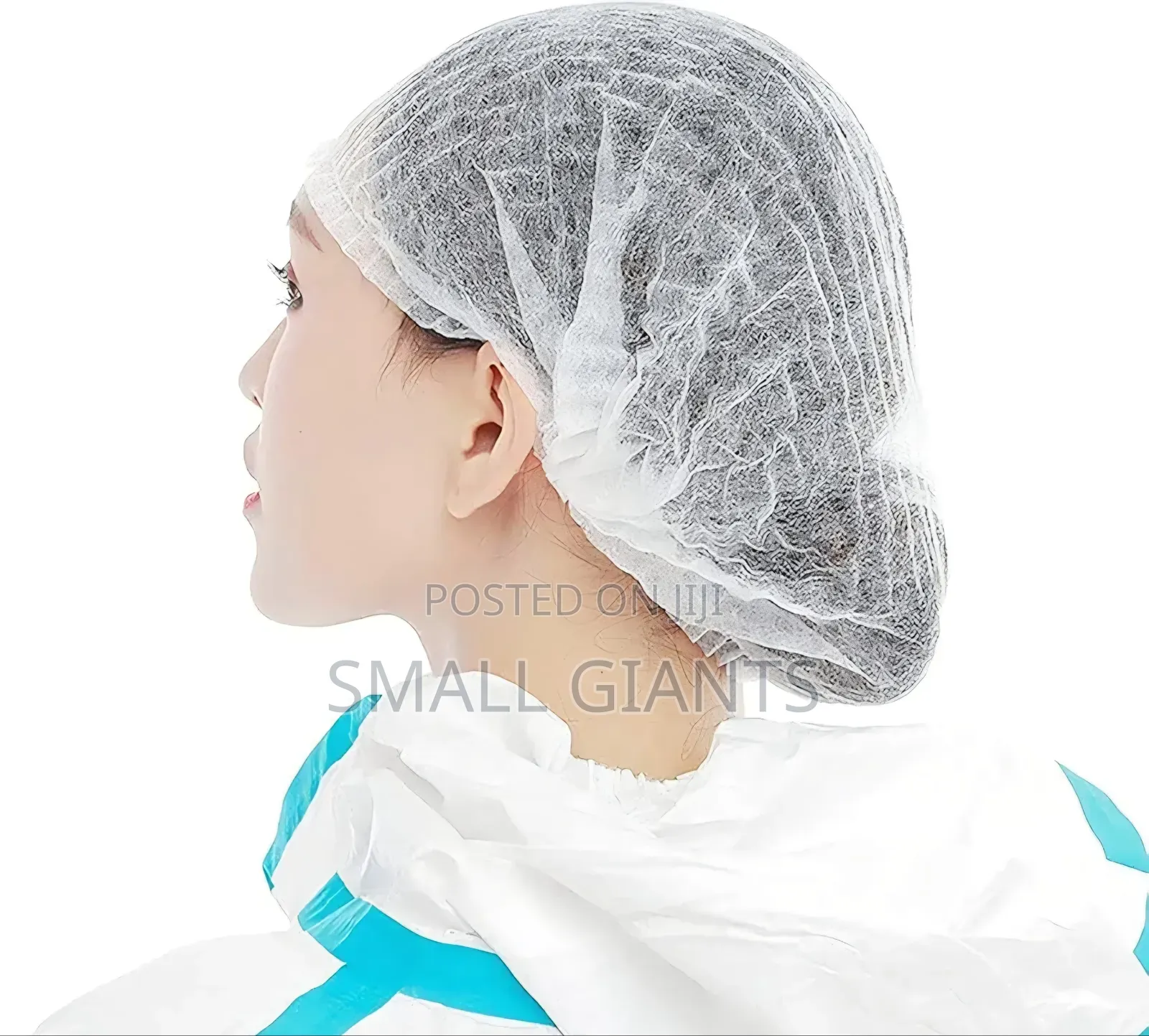 100pcs Non-Woven Disposable Hair Net Bouffant Caps