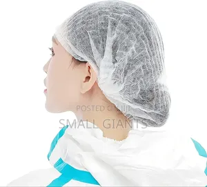 100pcs Non-Woven Disposable Hair Net Bouffant Caps