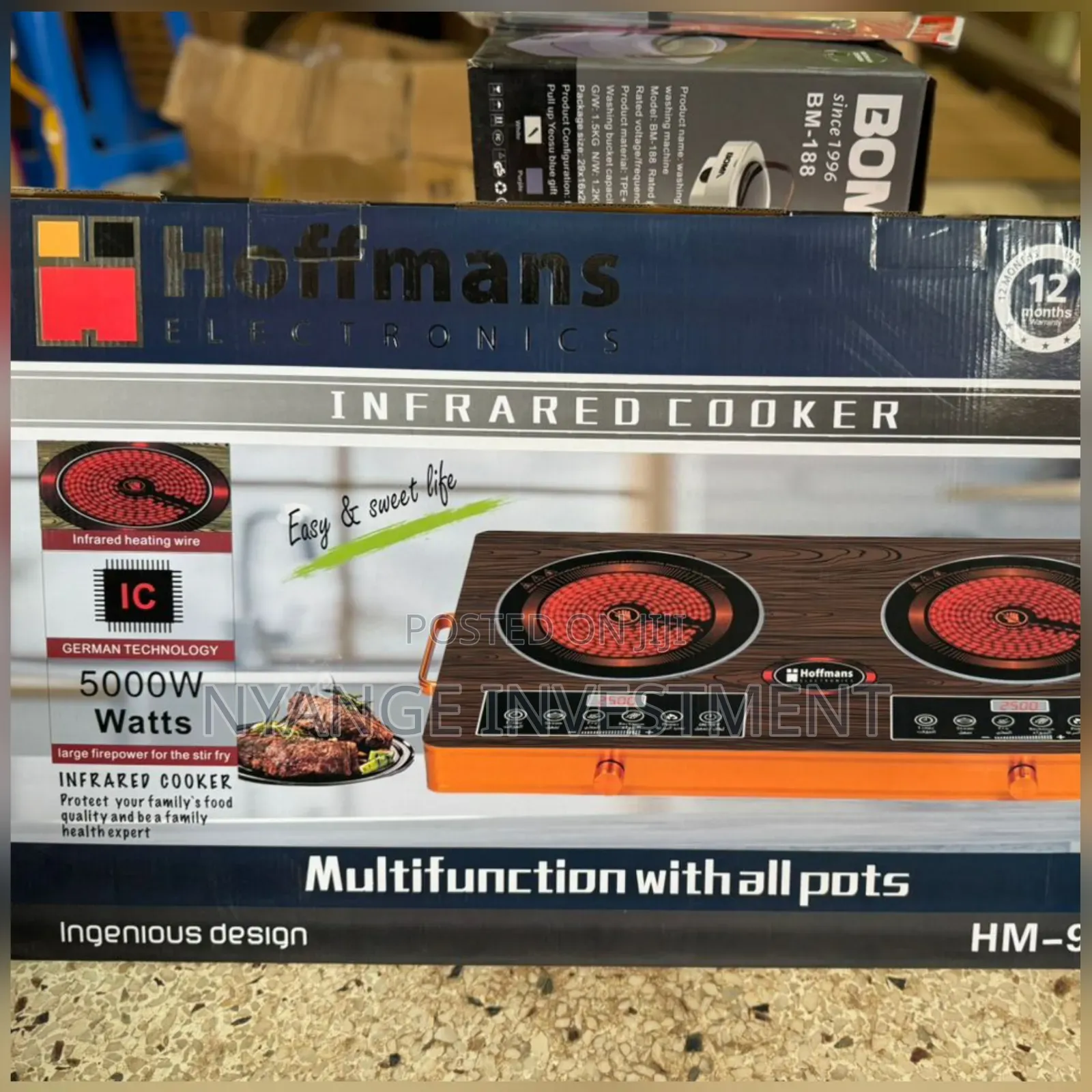 Hoffmans Electronics Hm-9099 Double Infrared Cooker.