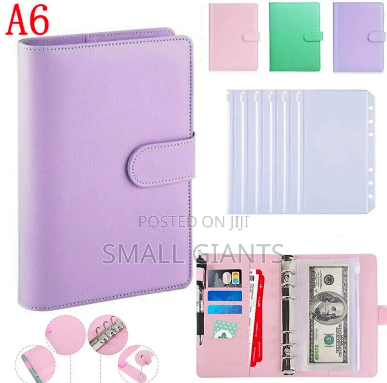 Leather A6 Budget Binder With Magnetic Closure.