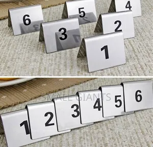 1-12 Stainless Steel Table Number Tent Set