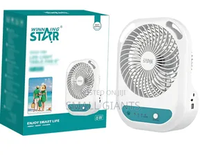 Winning Star St-4052 Rechargeable Table Fan With Led Light