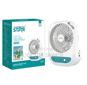 Winning Star St-4052 Rechargeable Table Fan With Led Light