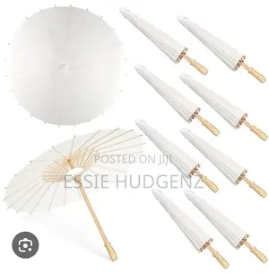 White Decorative Paper Parasol Umbrell